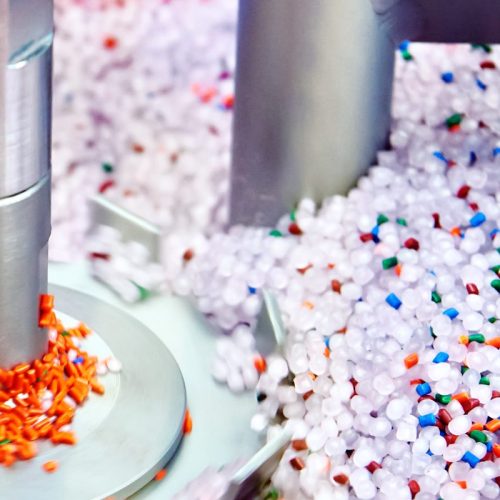 Centrifuge for plastic granules