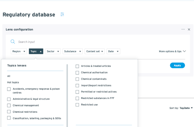 PRO regulatory database